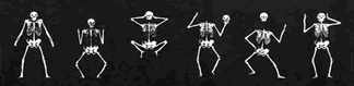 Dancing Skeleton Lantern Slide For The Beale Chorentoscope