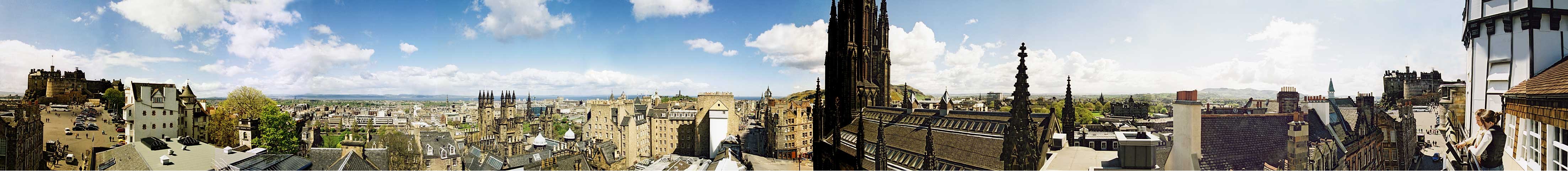 Panoramic Photograph Taken From The Camera Obscura In Edinburgh Scotland